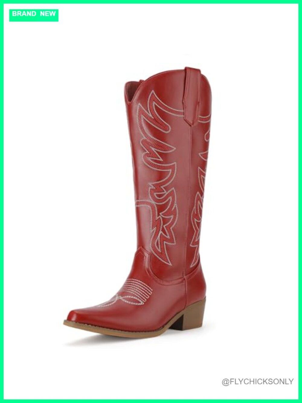 IDIFU IN2 Cowboy Boots for Women Knee High Cowgirl Western Boot Wide Calf
